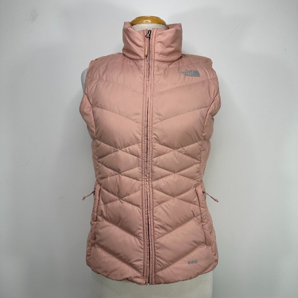 The North Face Pink Vest Women's 550 Goose Down Puffer Size Small